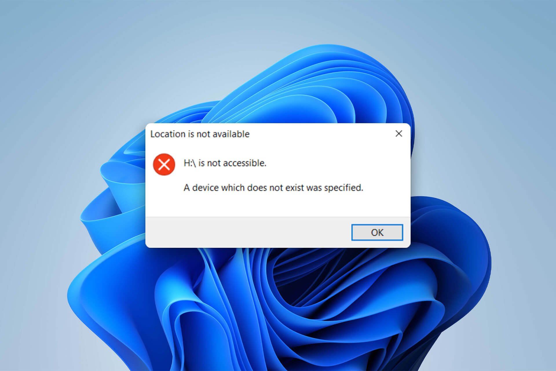 fix A Device Which Does Not Exist Was Specified