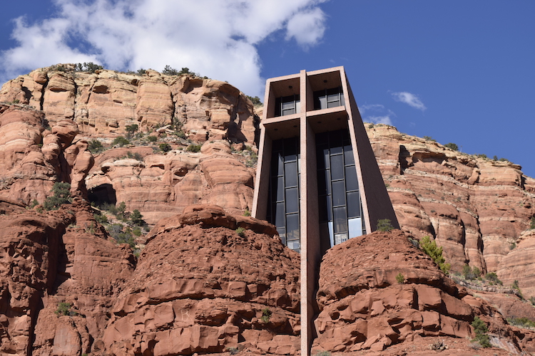 Visiting the Chapel of the Holy Cross is one of many free things to do in Sedona Arizona