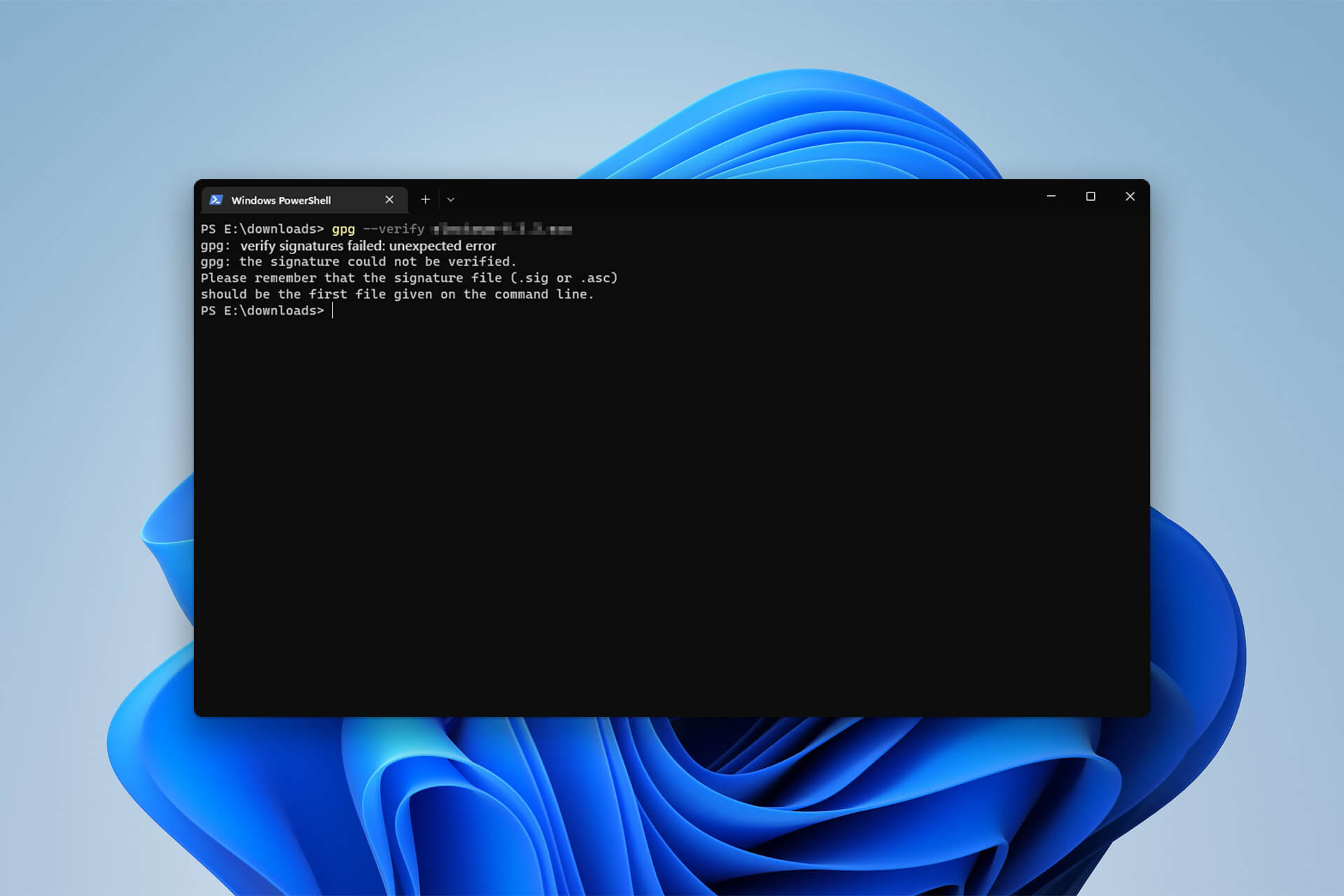 Fix GPG: Verify Signatures Failed: Unexpected Error