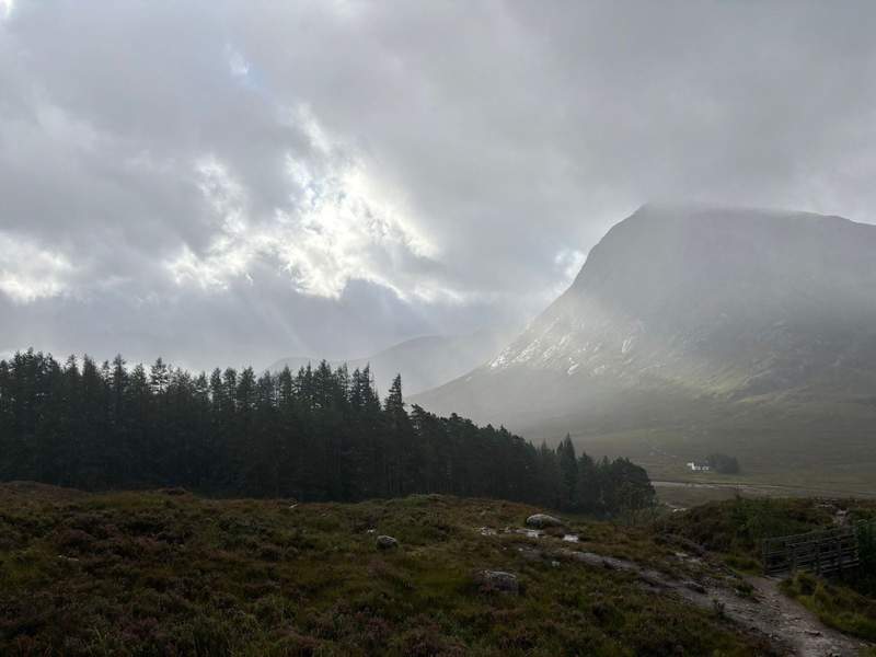 Hiking in the rain