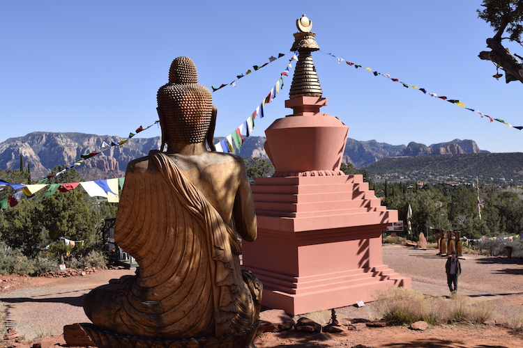 Free things to do in Sedona Arizona include visiting the Amitabha Stupa and Peace Park