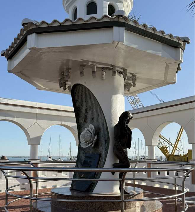 The Selena Memorial along the downtown waterfront promenade includes a statue of the singer.